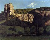 Bald Canvas Paintings - Bald Rock in the Valley of Ornans